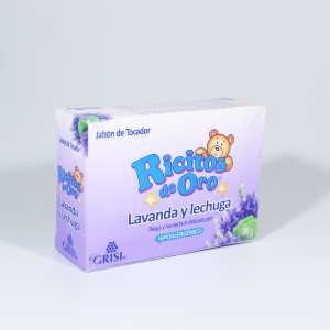 JABON DE TOCADOR-RICITOS DE ORO-LAVANDA Y LECHUGA 90G