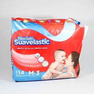 KLEEN BEBE SUAVELASTIC PAÑALES M/ 3 ETAPA CONT. 14