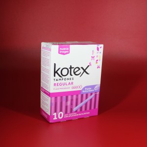 KOTEX TAMPONES FLUJO MODERADO CONT. 10 CON APLICADOR DE PLÁSTICO