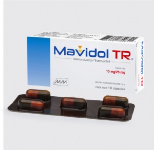 MAVIDOL TR KETOROLACO/TRAMADOL 10MG/ 25MG 10CAPS