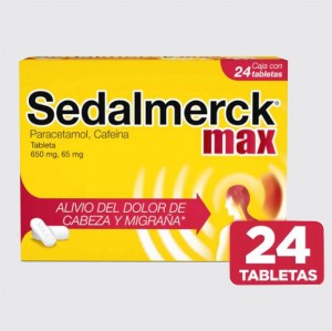 SEDALMERCK MAX 650MG 65MG 24 TABS