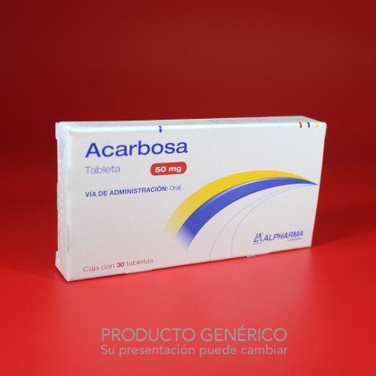 ACARBOSA 50MG  30 TABS