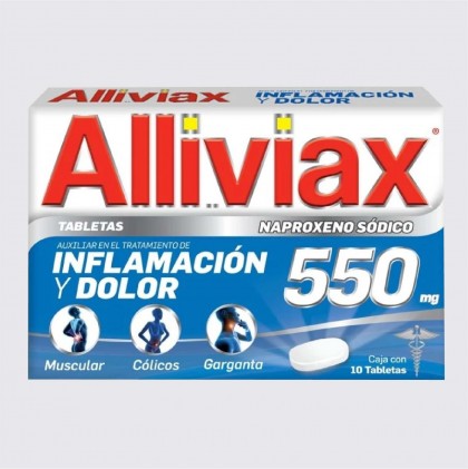 ALIVIAX (NAPROXENO SÓDICO) 550MG C/10TAB