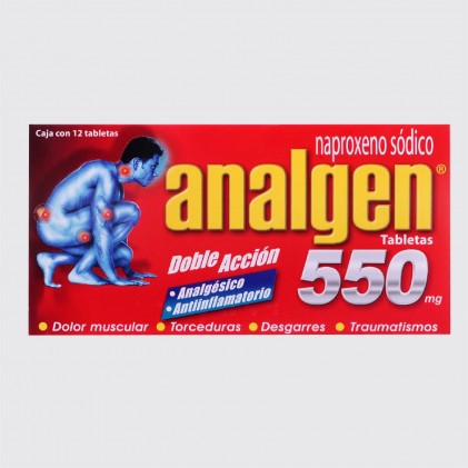 ANALGEN (NAPROXENO SÓDICO) 550MG C/12TAB