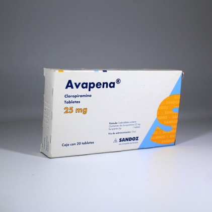 AVAPENA  CLOROPIRAMINA 25 MG 20 TABS