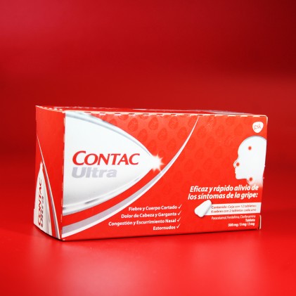CONTAC ULTRA 500MG 5MG 2MG 12 TABS