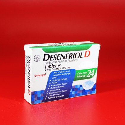 DESENFRIOL D 24 TABS 2MG 5MG 500MG