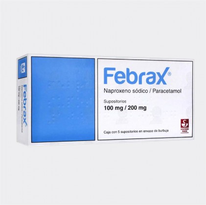 FEBRAX 100MG 200MG 5 SUPOSITORIOS