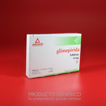 GLIMEPIRIDA 4MG 15 TABS