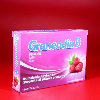 GRANEODIN B 10MG 24 PAST SABOR FRAMBUESA