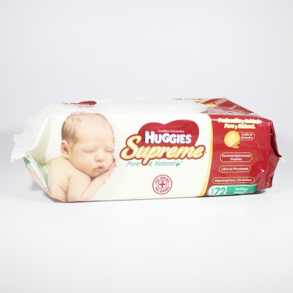 HUGGIES TOALLITAS HÚMEDAS SUPREME CONT. 72