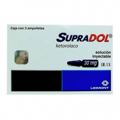 SUPRADOL 30 MG 3 AMPOLLETAS
