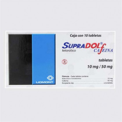 SUPRADOL CAFEÍNA 10 MG 50MG 10 TABS